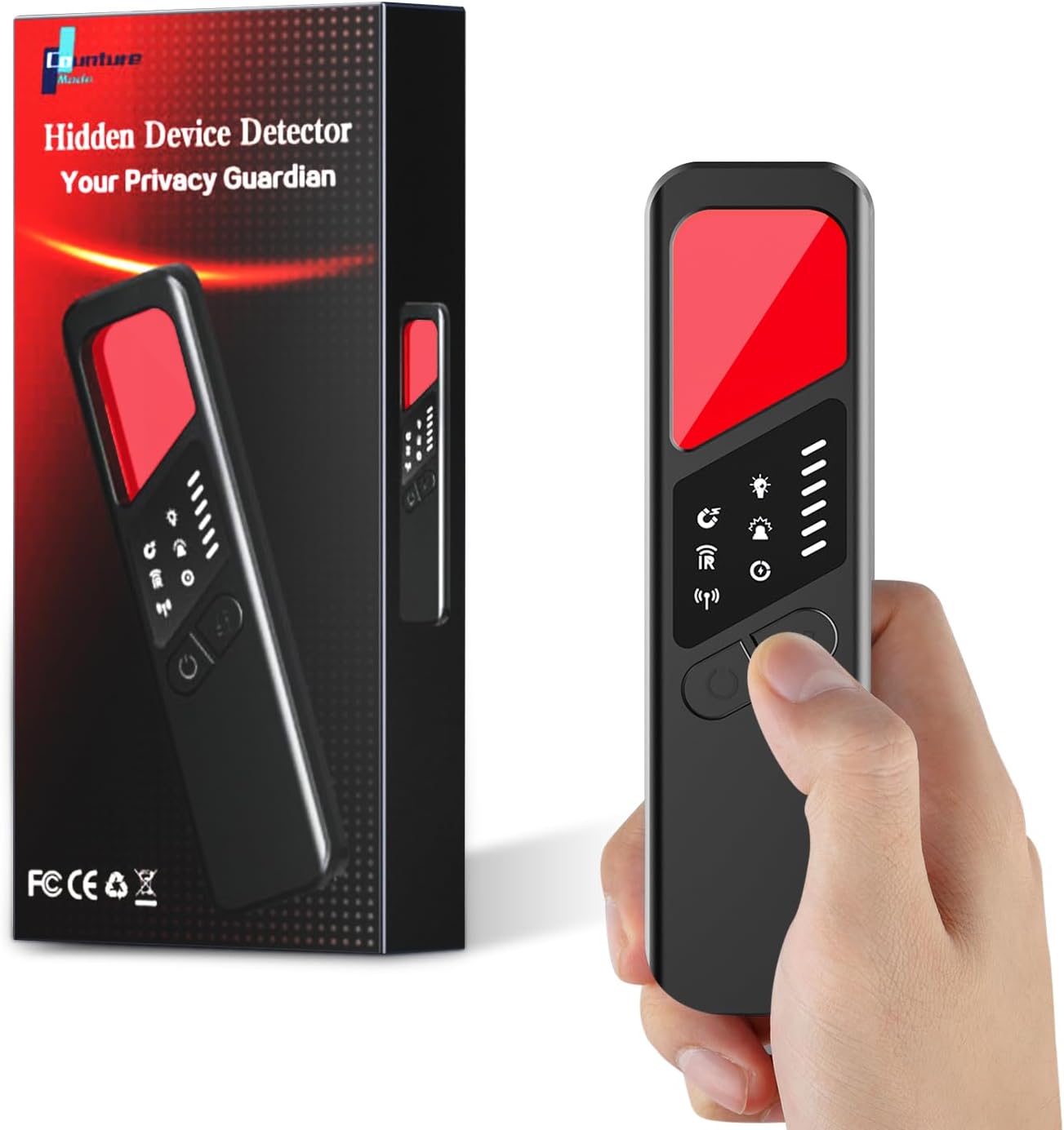 7-in-1 Hidden Camera Detectors,Bug Detector, Hero Privacy Pen, rf Detector,GPS Tracker Detector,Anti spy Detector,Listening Device Detector in Travel,Car,Office,Hotel to Protect Privacy（ black）