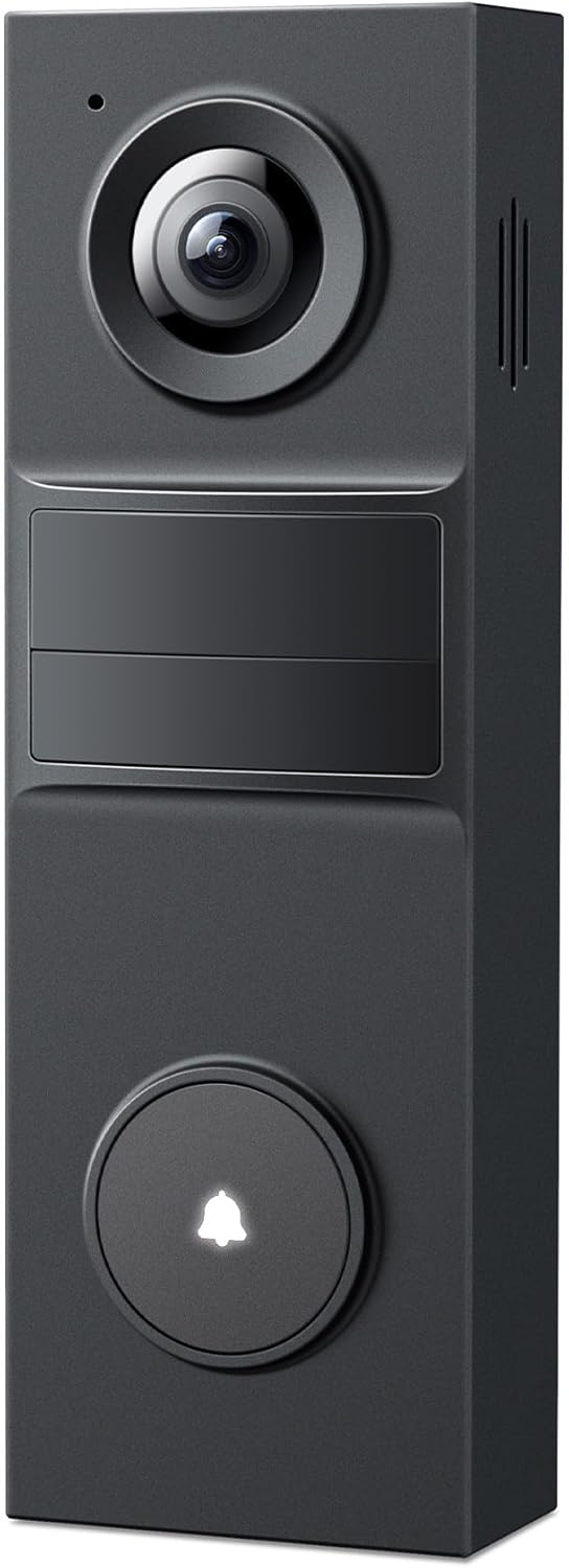 Tapo 2K Wireless Smart Video Doorbell - 160° Ultra-Wide View, Person Detection, 2-Way Talk, Ring Call, Night Vision, Subscription-Free Local Storage or Optional Cloud, D205