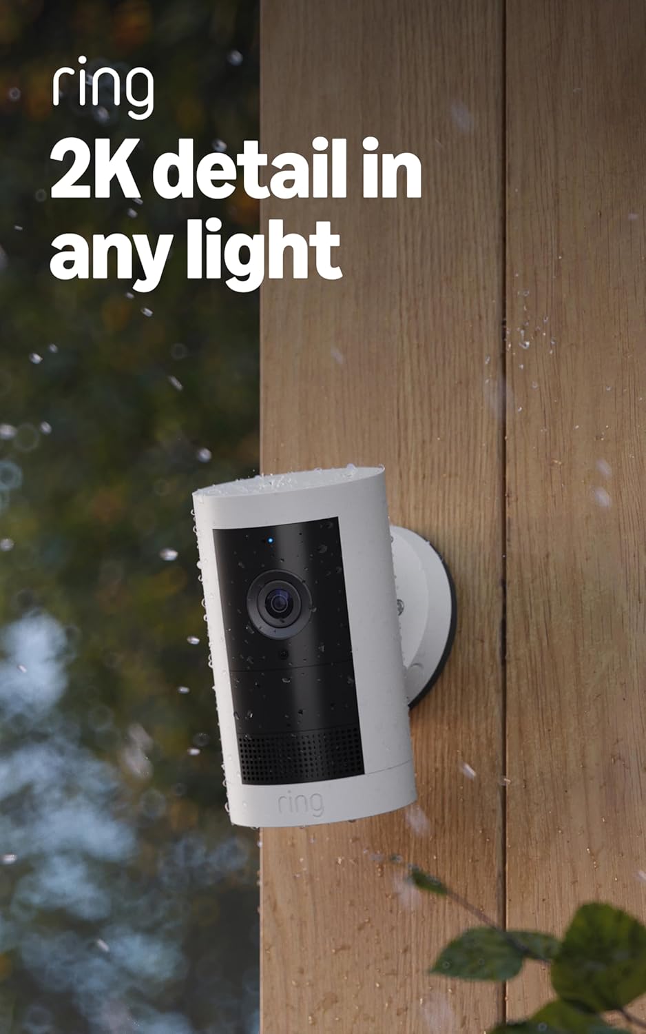 Like-New Ring Outdoor Cam Plus, Battery (newest model), Home or business security, Wide-Angle 2K Video with Ring Vision, Low-Light Sight for full-color night vision, Mount-Anywhere Versatility, White