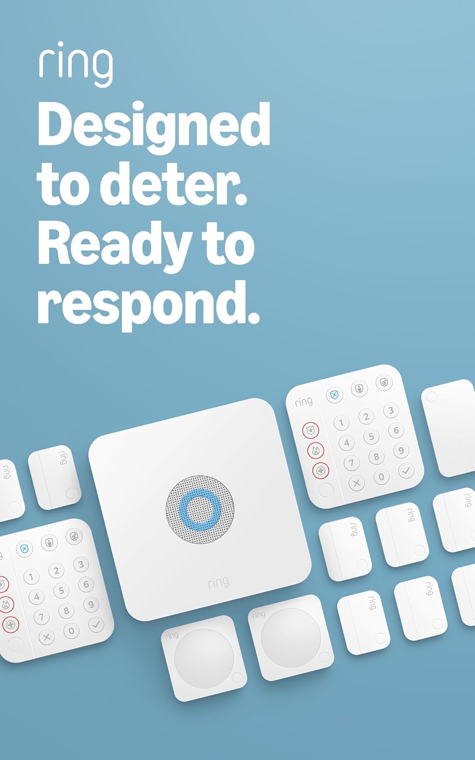 Ring Alarm 14-Piece Kit (newest model), Wireless smart home or business security system, expandable, easy setup, Mobile App Control, 24/7 Professional Monitoring, Alexa Compatible