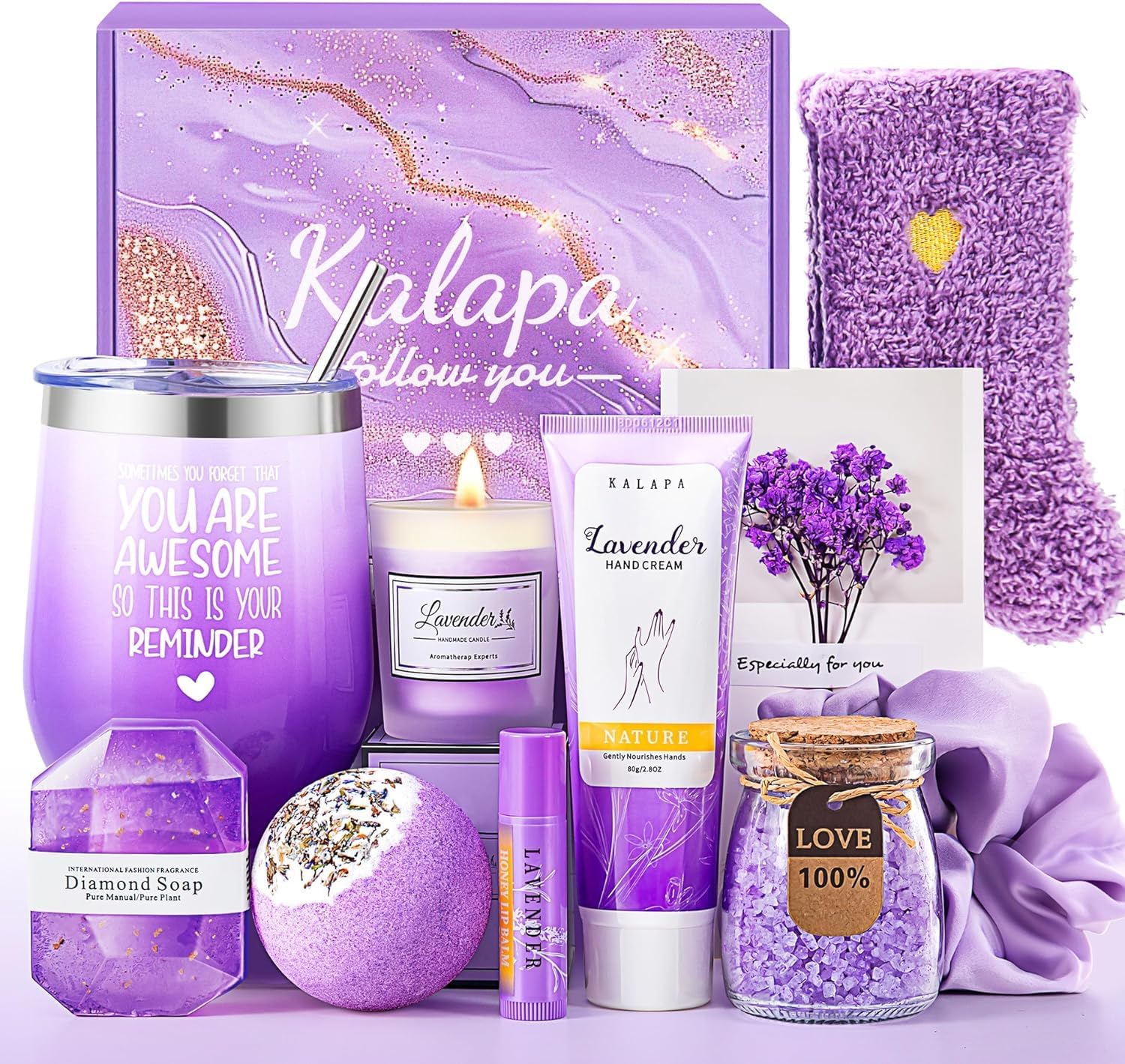 Christmas Gifts for Women, Unique Birthday, Valentines, Galentines, Mothers Day Gift for Women, Mom Her, Wife, Teacher, Best Friend, Girlfriend, Sister, Coworker (Lavender)