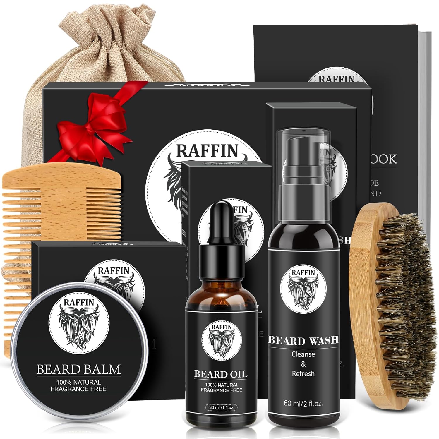Christmas Gifts for Men - Beard Kit for Men's Self-care, Outfits Men's Grooming Routine, Anniversary | Birthday Gifts for Him Husband Boyfriend Dad Son Friend Brother, Mens Stocking Stuffers